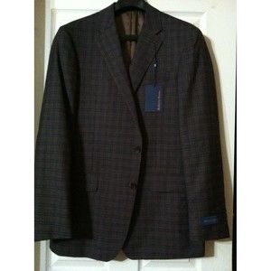 ROBERTO ROSSO MENS NEW BROWN 70%WOOL SPORT COAT JACKET BLAZER SIZE:42L